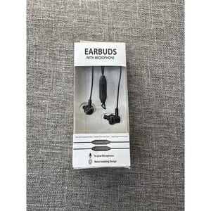 Earbuds with Microphone, Phone/Computer/Tablet Compatibility 3.5mm Black